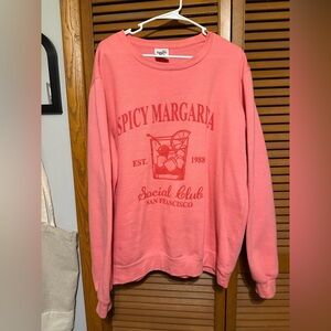 Pacifica Coral Graphic Crew Neck Sweater